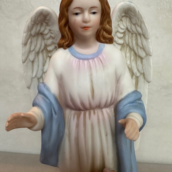 Vtg 1999 Denim Days Figurine GUARDIAN ANGEL #8822 Home Interiors EXCELLENT HOMCO - Picture 4 of 7